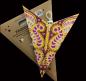 Preview: Ganesha yellow/pink/maroon - Foldable glowing star, paper poinsettia with 5 points, 60 cm